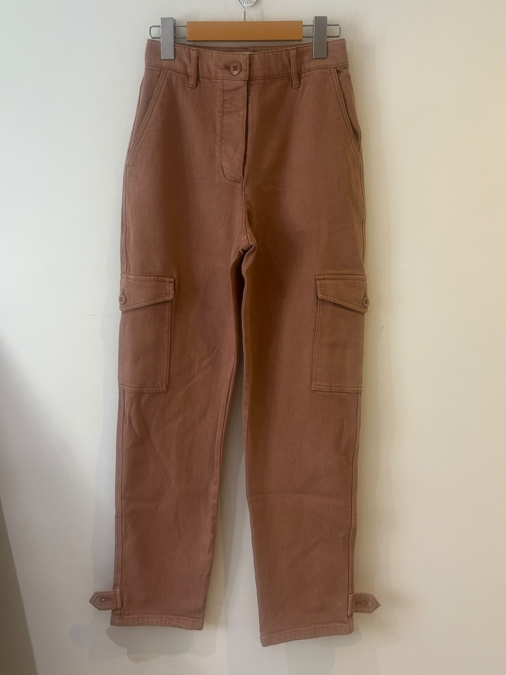 Wilfred Free Aritzia Utility Cargo High Rise Adjustable Tab Ankle Clay Pink 0